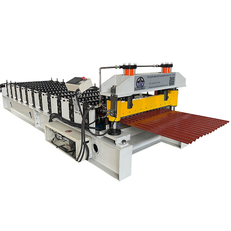 “850 Type Roof Sheet Making Machine 0.3-0.8mm Customized Corrugated Roof Panel Roll Forming Machine for Chile”