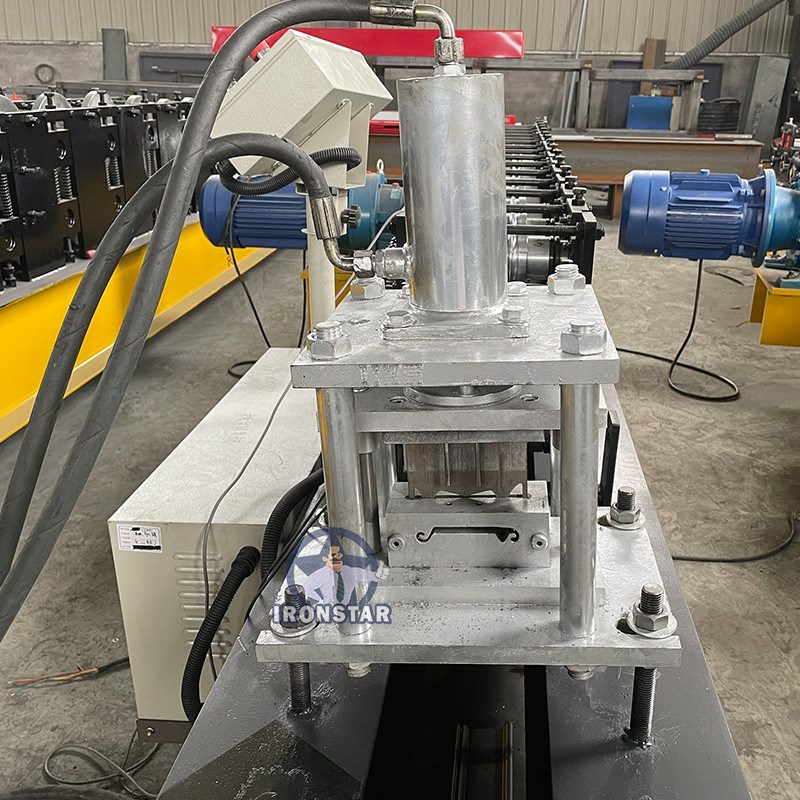 “Perforated Door Shutter Roll Forming Machine with 3-Ton Manual Decoiler & Hydraulic Automatic Slat Production”